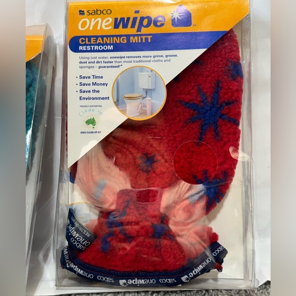 NWT Sabco One Wipe Cleaning Mitt Set - Bathroom & Kitchen - Picture 2 of 5